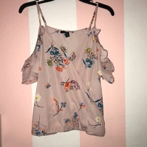 Forever21 shoulder cutout blouse